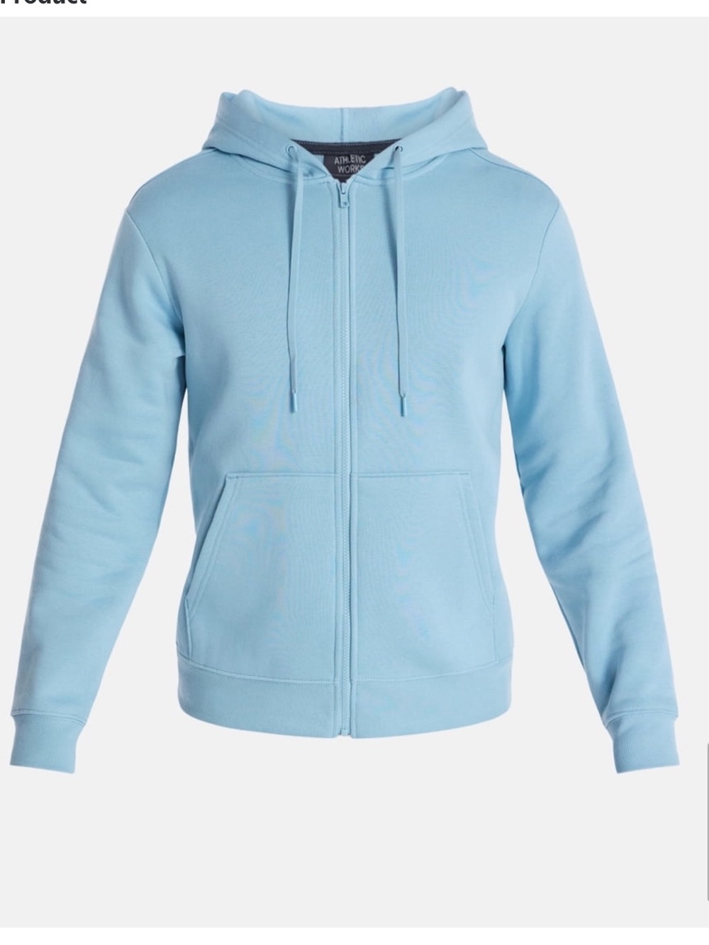 New Athletic Works Pale Blue Zip-Up Hoodie 3XL